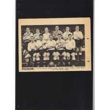 Multi signed Fulham team picture of 1958 -1960 era . 